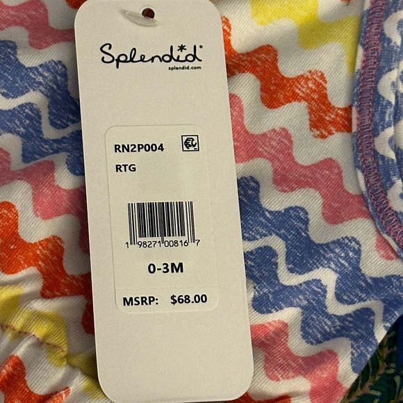 Splendid sleeveless dress and romper set- baby size 0-3 months. - Picture 9 of 10